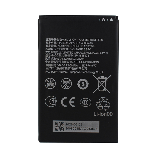 Real Capacity Li3945T44P4h815174 Battery for zte MU5002 MU5001 5G Wifi Portable Wireless Router Battery