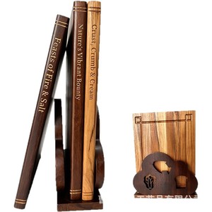 Solid Wood Book Shaped Cutting Board <b>Set</b> With Base Multifunctional For Kitchen Use Rectangle Pine Material - Product Image 1