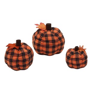 Decoraciones de Calabaza de Tela a Cuadros para Acción de Gracias, Adornos de 4 y 6 Pulgadas para el Festival de la Cosecha - Product Image 5