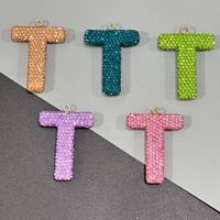 Breloques Bling en forme de lettre anglaise pour coques de téléphone et iPad, accessoires de décoration