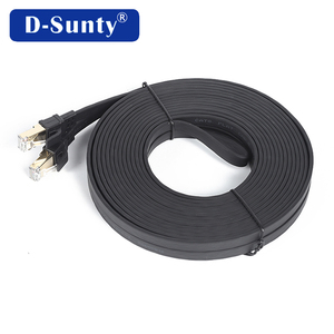 Custom Cat8 STP <b>Cable</b> 0.5M-<b>100M</b> Flat High-Speed <b>Ethernet</b> PVC Jacket STP LAN <b>Cable</b> with Copper Material for Smart Home Networking - Product Image 2