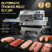 Machine professionnelle à trancher la viande cuite pour porc, bœuf, poulet, jambon, saucisses, bacon, avec une production à haut rendement