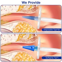 Nettoyeur d'oreilles à usage domestique, machine de qualité médicale, kit de nettoyage d'oreilles pour la maison et la voiture, avec eau de rinçage, outil d'élimination du cérumen