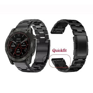Nouveau Bracelet en acier et métal <span class=keywords><strong>titane</strong></span> Bracelet de montre QuickFit Bracelet de montre pour Garmin EPIX <span class=keywords><strong>Fenix</strong></span> 8 E 7X 7 Solar <span class=keywords><strong>6x</strong></span> Pro - Product Image 1