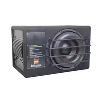 8 pouces 600Watts DC 12V Caisson de basses passif à simple bobinage Boîte en bois vide MDF carrée avec haut-parleur de modification de voiture en feutre