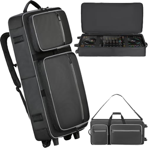 Weich gepolsterter Rollrucksack <span class=keywords><strong>DJ</strong></span>-<span class=keywords><strong>Controller</strong></span>-Koffer mit Rollen Kompatibel mit <span class=keywords><strong>DDJ</strong></span> FLX10/1000/1000SRT/REV7/REV5/SC LIVE Elektronische Orgel - Product Image 1