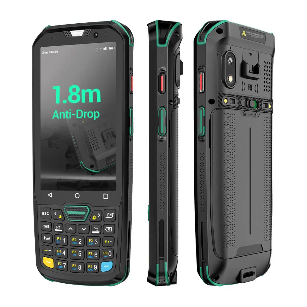 Android 11 IP68 Rugged PDA Smartphone Industrial 2.0 GHz NFC 32G Handheld 1D 2D Barcode Scanner Inventory Mobile Data Terminal