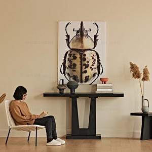 Japandi đồ nội thất phòng khách tái chế gỗ thông gỗ đen Bàn điều khiển Bảng điều khiển hiện đại - Product Image 1