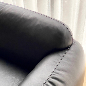 Canapé en cuir véritable personnalisé ensemble de canapés de couleur noire pour salon nouveau design <span class=keywords><strong>grand</strong></span> canapé <span class=keywords><strong>3</strong></span> places - Product Image 4