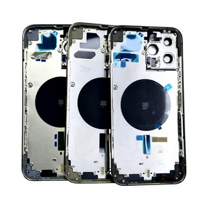 Boîtier <span class=keywords><strong>arrière</strong></span> de téléphone portable, cadre complet, remplacement pour les modèles 13promax, verre violet avec petites pièces, barre - Product Image 2