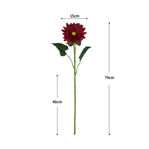 Dongchen Crafts - Girasol Artificial de Tallo Único, 15 cm de Diámetro, Flor de Seda para Decoración de Bodas y Hogar - Product Image 5