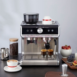 Cafetera de 1 Grupo, Máquina de Café de Granos a Taza, Comercial, de Mostrador, Afilador de Cuchillos Cónico, Máquina Automática de Capuchino - Product Image 1