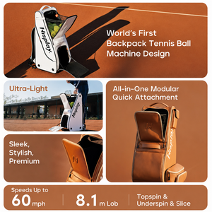 Nouvelle Machine à balles de tennis portable professionnelle Nisplay Y1 avec lanceur automatique pour l'entraînement de la raquette et du padel – La première au monde tout-en-un - Product Image 3
