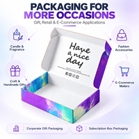 Kotak Kemasan Kertas Bergelombang Persegi Panjang Biodegradable Cetak Khusus dengan Laminasi Mengkilap untuk Pengiriman Hadiah Kerajinan Lilin