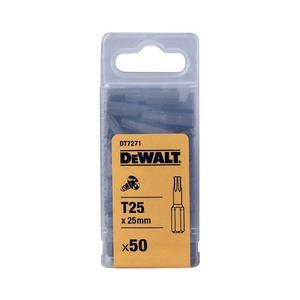 DeWalt <b>Torx</b> Insert <b>Bits</b> T25 25mm 50 Pack For Power Tools - Product Image 1