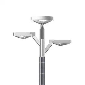 Lampu Jalan daya tinggi lampu jalan ZY2004G-led20w tahan air surya vertikal lampu jalan dengan panel surya melengkung untuk tempat pelabuhan