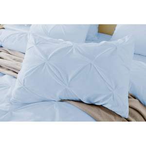 Juego de Funda Nórdica Abp Collection Azul Claro con Pliegues, Tamaño Twin/Twin XL, 3 Piezas, Algodón 800 Hilos, Diseño con Pliegues Pintuck - Product Image 1