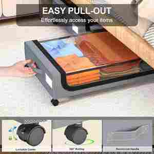 "household Transparent Large Capacity <b>Storage</b> Folding <b>Plastic</b> <b>Box</b> Jiahao Lyjenny - Product Image 5