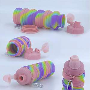 Eco-Friendly Feature <b>Foldable</b> <b>Water</b> <b>Bottles</b> BPA Free Shaker Drinkware Type 510ml Collapsible Silicon <b>Water</b> <b>Bottle</b> - Product Image 4