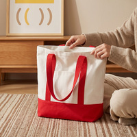 Sac fourre-tout personnalisé brodé, pliable, grand sac cadeau en toile de coton, sac fourre-tout bateau, impression personnalisée, sac de courses réutilisable