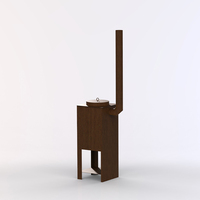 Fournitures de jardin, structure KD extérieure, foyer moderne en acier Corten pour jardin, cheminée à bois