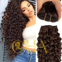 Paquete de cabello crudo vietnamita de gran oferta de trama doble a granel sin procesar con extensiones de cabello humano rizado Jerry, tejidos de un donante