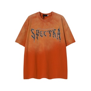 T-shirt Homme Manches Courtes 100% Coton Haute Qualité Printemps-Été Nouveau Style Urbain Rétro Imprimé Étoile et Croix Épineuse Respirant Anti-Boulochage - Product Image 4