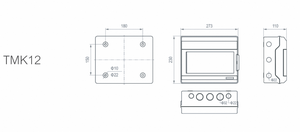 กล่องพลาสติกกันน้ำ TMK(SK) ซีรีส์ SK-6 กล่องจ่ายไฟ - Product Image 5