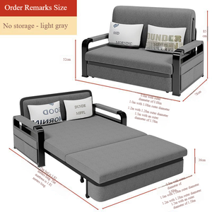 Multifunctional Modern Metal Frame Fabric Folding <strong>Sofa</strong> <strong>Bed</strong> with <strong>Storage</strong> for Apartment Bedroom Hotel Living Room Furniture - Product Image 1