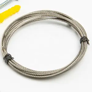 Kit de sistema de suspensão de cabos de galeria de suspensão de cabo de aço inoxidável OEM 1.5m com pinças de cabo DIY para emergência LED