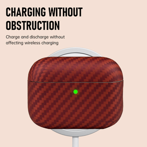Funda Protectora para Auriculares de Fibra de Carbono de Aramida Súper Resistente con Protección Completa de Color Rojo para Airpod Pro 3 - Product Image 6