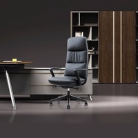 Chaise à dossier haut Ensemble de bureau et chaise de luxe en cuir PU Manager Chaise réglable