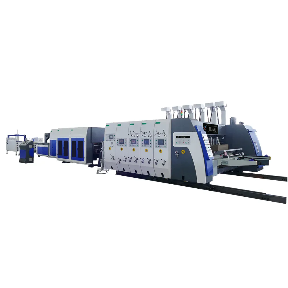 Linea di collegamento di produzione del cartone della macchina per la formatura del cartone dell'imballaggio della scatola di incollaggio di stampa ad alta velocità di serie HS-C