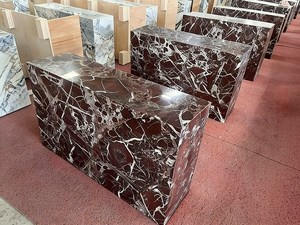 <span class=keywords><strong>Mesa</strong></span> Auxiliar Sólida Única, Moderna, con Base, Estructura Resistente, Bloque de Mármol para Dormitorio, Sala de Estar - Product Image 6