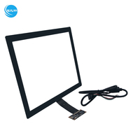 8, 10.1, 10.4, 12.1, 15, 17, 19 pouces USB industriel pcap écran tactile capacitif interactif film en aluminium