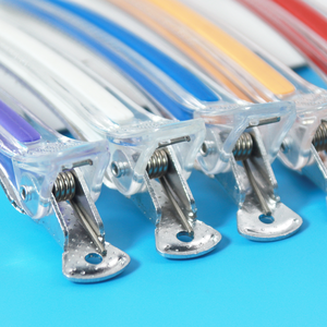 Pinzas para el Cabello, Pinzas de Pico de Pato Largas Antideslizantes con Almohadilla de Acero Inoxidable, Pinzas para el Cabello sin Pliegues para Salón de Belleza - Product Image 3