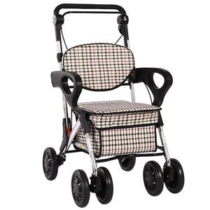 Chariot de courses pliable en alliage d'aluminium léger avec cadre triangulaire pour la stabilité des personnes âgées, aide à la marche - Product Image 3