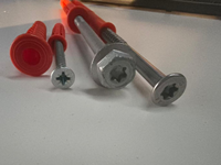 Ancres de fixation de cadre M10*100, vis en nylon plastique à percussion, universelles pour cloisons sèches Intel, ancrage à marteau en nylon pour cadre