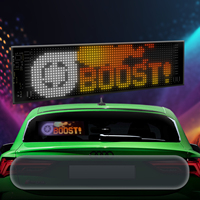 Panel de matriz LED programable Flexible para ventana trasera de coche, letrero de camión Devil Eyes con animación, letrero LED para coche, publicidad