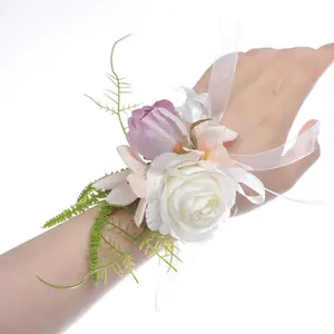 Ychon Stoff Handgelenk Corsage Zubehör für die Hochzeit Beliebte Schmuck Handgelenk Corsage Mixed Color Dekoration für Home Wedding