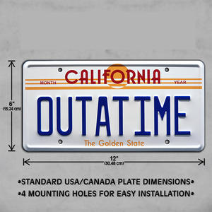 <span class=keywords><strong>Plaque</strong></span> <span class=keywords><strong>d</strong></span>'<span class=keywords><strong>immatriculation</strong></span> américaine en aluminium sur mesure avec logo en relief, <span class=keywords><strong>plaque</strong></span> de voiture en métal - Product Image 3