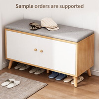 Banc à chaussures ultra-étroit intégré pour entrée, avec rangement et siège, pour usage domestique