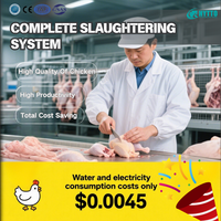 Abattoir automatique de volailles pour costume d'économie de main-d 'œuvre pour abattoir d'oiseaux d'oie de canard de taille moyenne