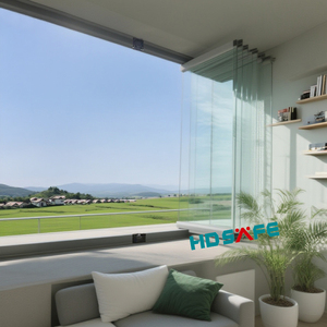 Hdsafe căn hộ nhà lớn không Khung kính Bifold cửa sổ nhôm trượt gấp cửa sổ lan can Patio ban công kính cửa sổ - Product Image 2