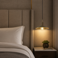 Petite lampe suspendue en laiton de style nordique moderne, minimaliste, industrielle, pour salle à manger, café, bar, restaurant, rétro, E27, LED