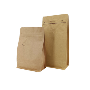 O costume imprimiu o fundo liso Compostable levanta-se sacos de café do alimento dos doces do malote com válvula e zíper