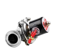 220V 24V normalement fermé deux voies Tri pince en acier inoxydable 304 316L électrovanne d'eau sanitaire électrique de qualité alimentaire