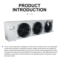 Évaporateur en acier inoxydable pour chambre froide, dégivrage électrique, pour stockage de crème glacée