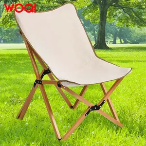 Sedia da campeggio in legno pieghevole WOQI sedia da campeggio in legno sedia da campeggio con facile da trasportare borsa rimovibile copertura in tela