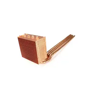 Custom Heat pipe CPU Copper skived fin Heat sink for Thermal Electronic Cooling